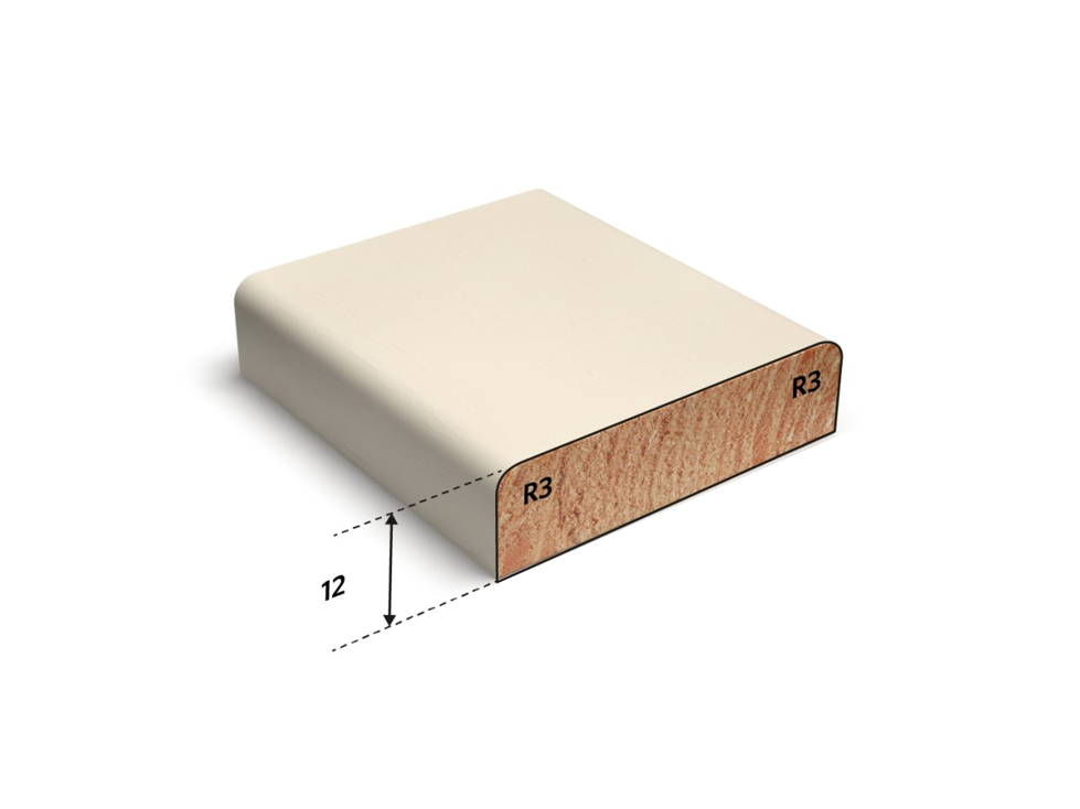 HH koplat recht Hardhouten koplat 12x68 mm gegrond (recht)