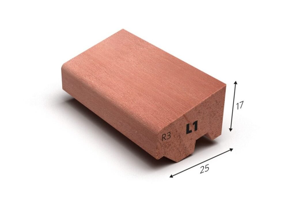 Glaslat L1 Meranti 17x25 mm gegrond ventilerend 490 cm