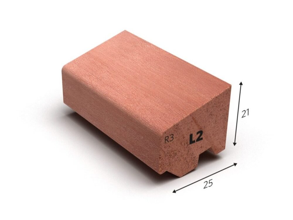 Glaslat L2 Meranti 21x25 mm gegrond ventilerend 490 cm