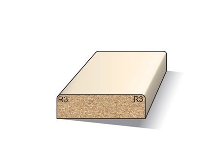 MDF koplat 12x45 mm gegrond (schuin)