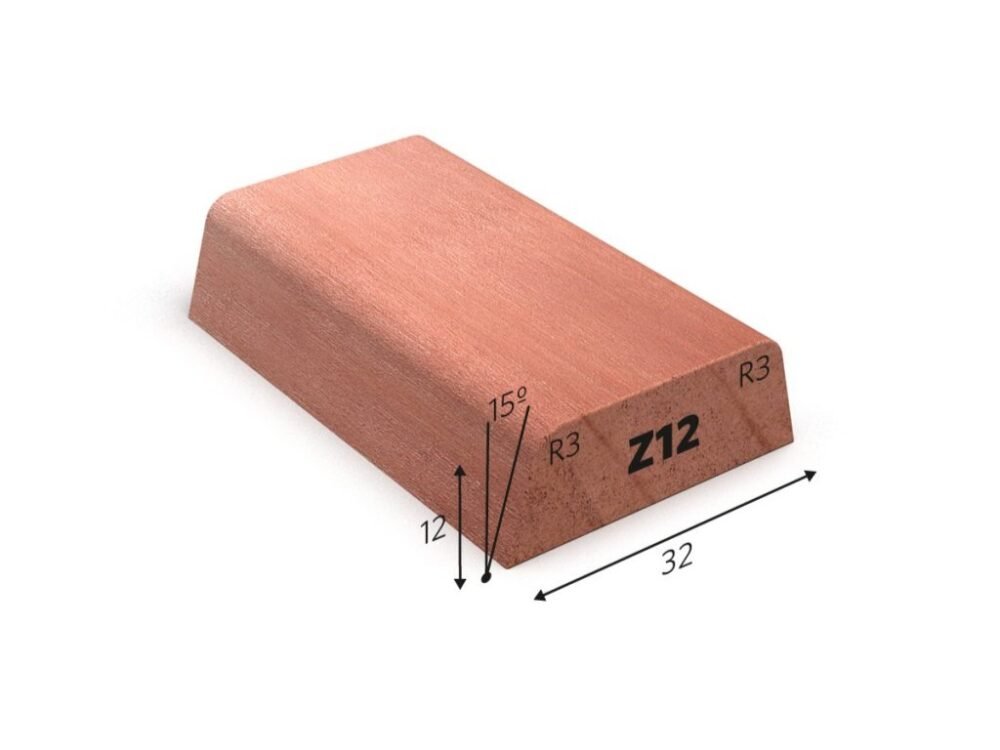 Z12 Glaslat Z12 Meranti 12x32mm gegrond 305 cm