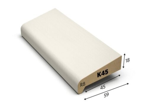 k45 Neuslat K45 Meranti 18x59 mm gegrond 490 cm