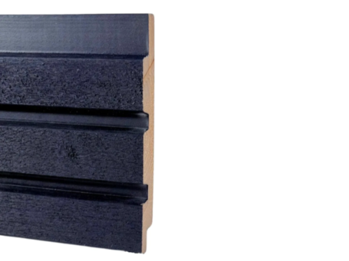 Vuren triple rhombus zwart 18x130 mm werkend